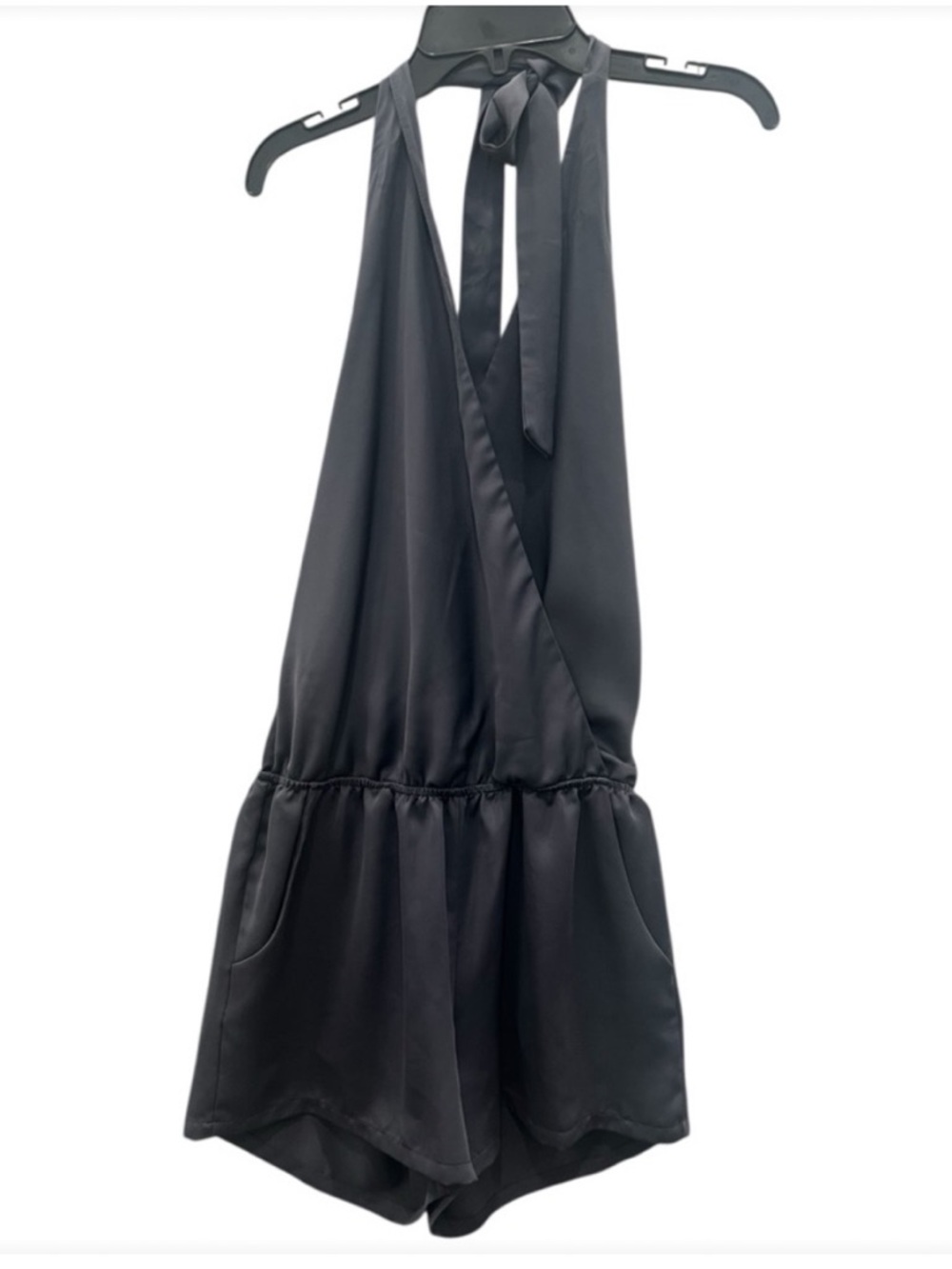Tyche Black Halter Romper